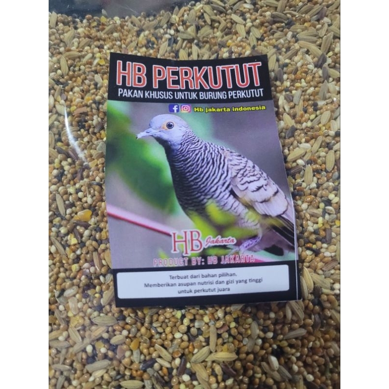 MAKANAN BURUNG PERKUTUT HB 1/2kg ramuan cina
