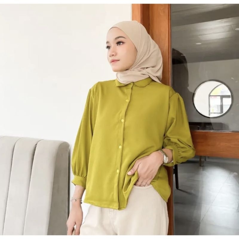 Kemeja Wanita Polos Oversize Olivia Shirt Elza
