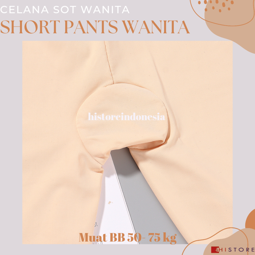 [HI] Short Pants Wanita Seamless Fit 265 Sot Pan Celana Pendek Ketat BB 50-75 kg