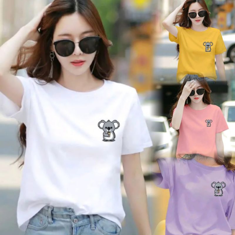 Kaos Atasan Wanita Gambar Jerry Drink (LD 43-49 , P 58-64)