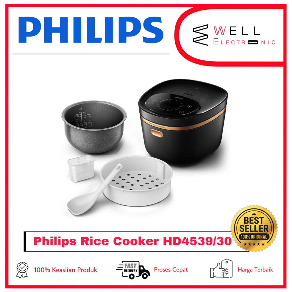 Philips HD4539/30 Digital Rice Cooker 5000 Series HD 4539 Induction Heating - Garansi Resmi 2Tahun