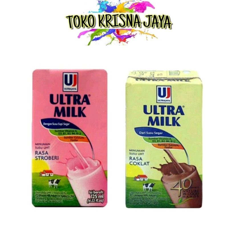 

ULTRA MILK SUSU UHT 3 PCS X125 ML VARIASI COKLAT | STRAWBERRY