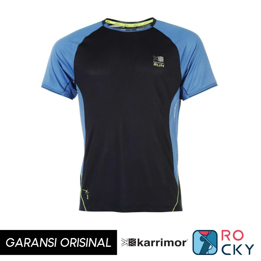 T-Shirt Running Pria Karrimor Xlite Tee Color Slate Blue Size S