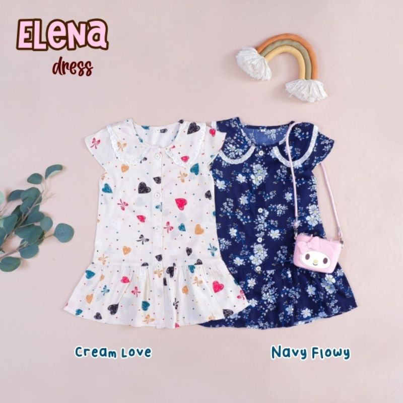 Daster Rayon Anak  Dress  Daily Homedress Anak Perempuan / Anak Cewek usia 1 2 3 4 5 6 tahun / Elena