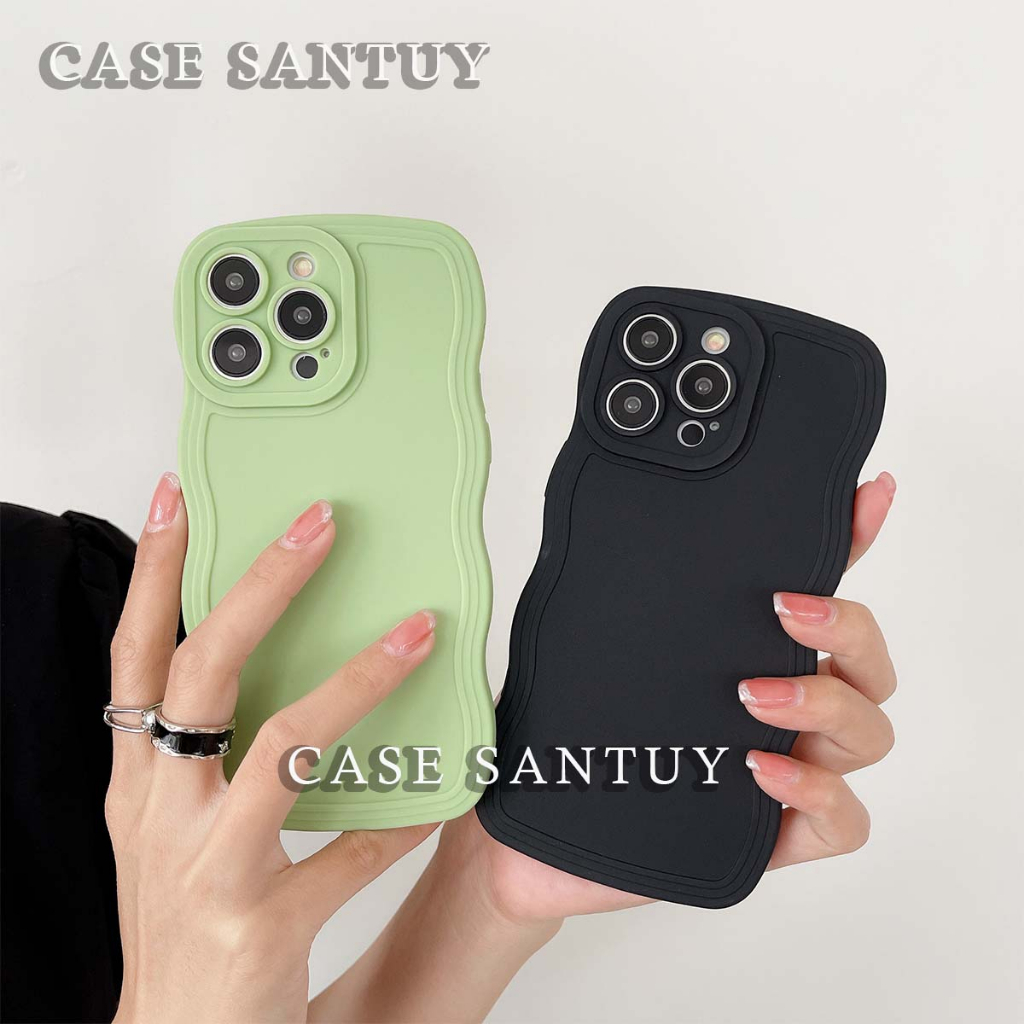 Case Casing Oppo F1S F5 F5 Youth F7 F9 F9 PRO F11 F11 PRO A59 A59S A73 A79 SoftCase Gelombang Warna Waxy Wave Edge Macaron