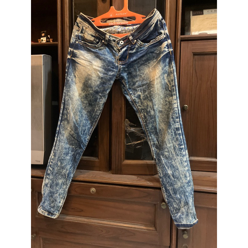 washed jeans wanita denim