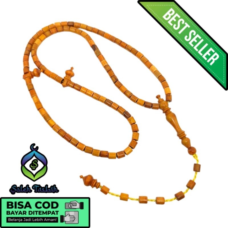 Tasbih Agatis Motif Tabung, Size 6mm_Isi 99Butir