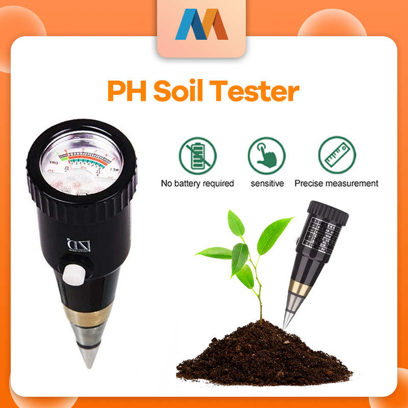 Mukava 2 in 1 Pen Type PH Meter Soil Humudity Moisture Tester High Sensitivity Soil Acidity Tester Alat Kelembaban Tanah