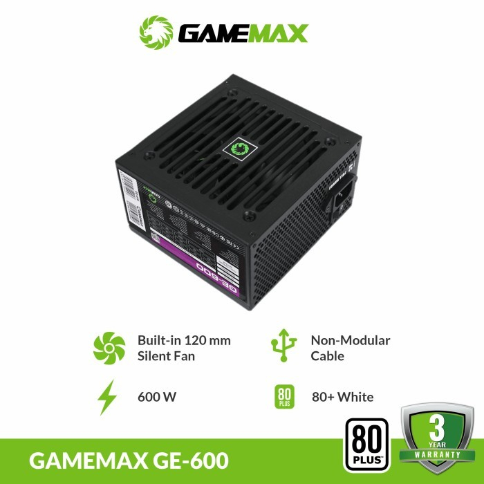 Gamemax GE-600 Value Gaming Power Supply 600W - PSU 600w GE600