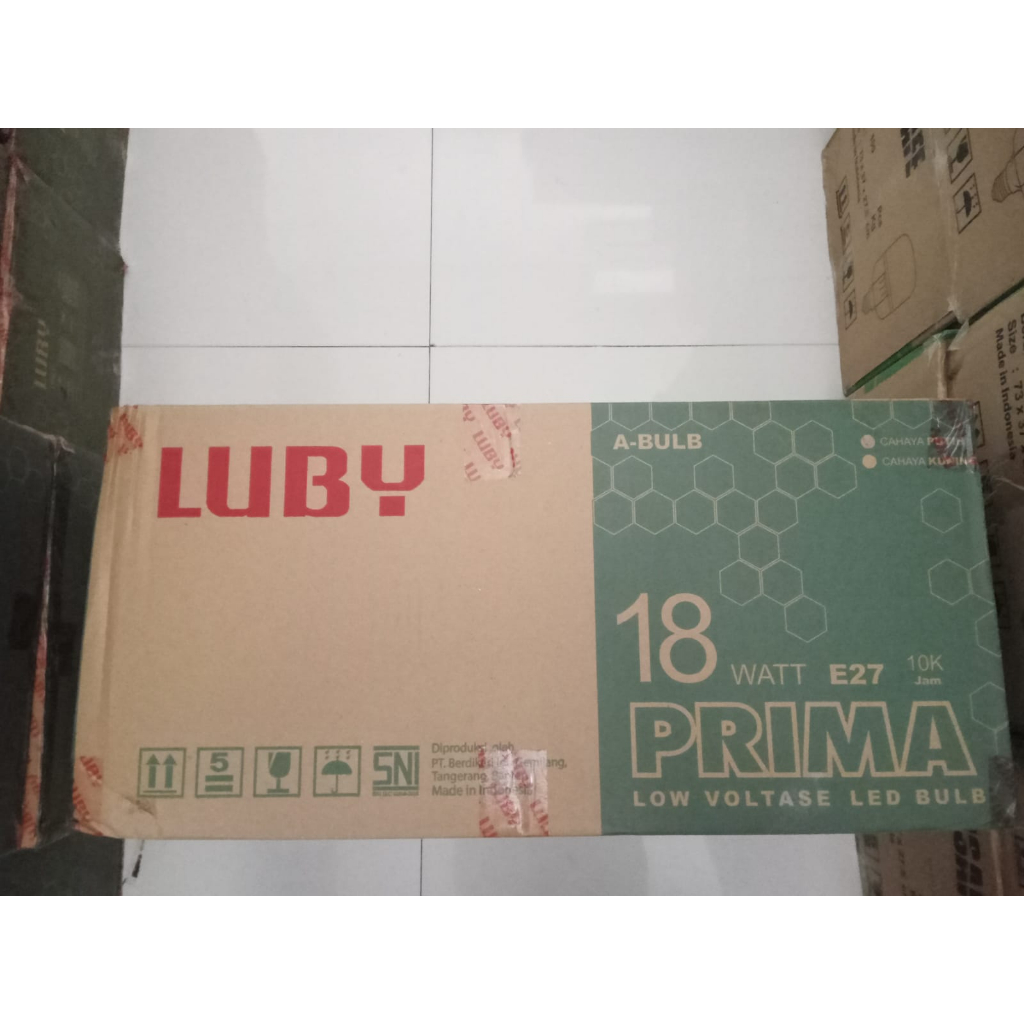 Lampu Luby Prima 18W / 18 Watt ( 1 DUS / KOLI isi 80pcs )