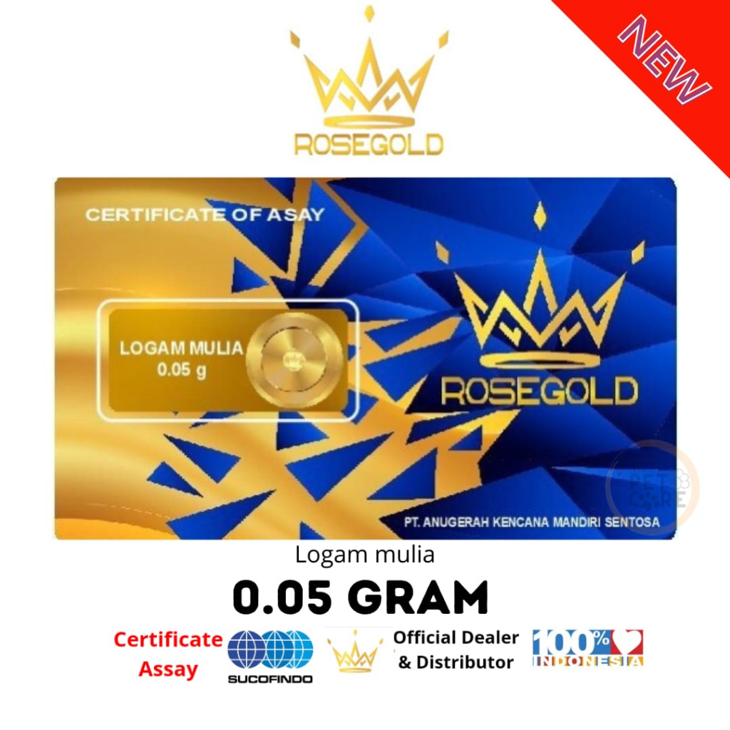 ROSE GOLD 0.05 GRAM LOGAM MULIA EMAS MINI