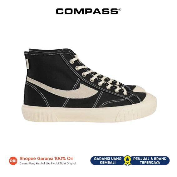 [Original 100%] Compass Vintage Hi Black white