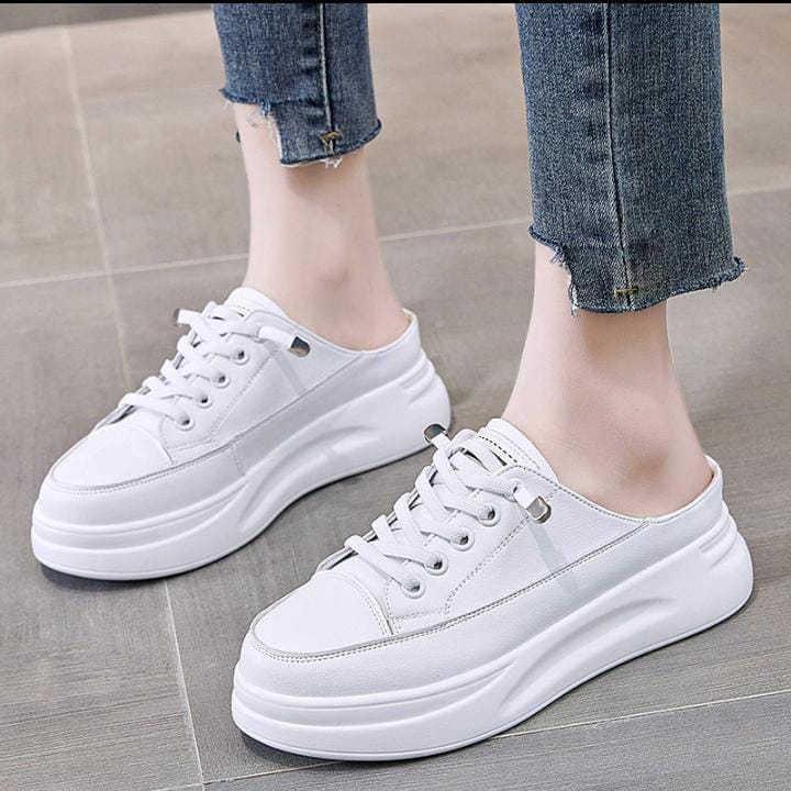 CaniKorea &quot;FREE BOX&quot; Yumi Sepatu Selop Wanita Impor Sepatu Sneakers Nyaman Sepatu Fashion Wanita 9082