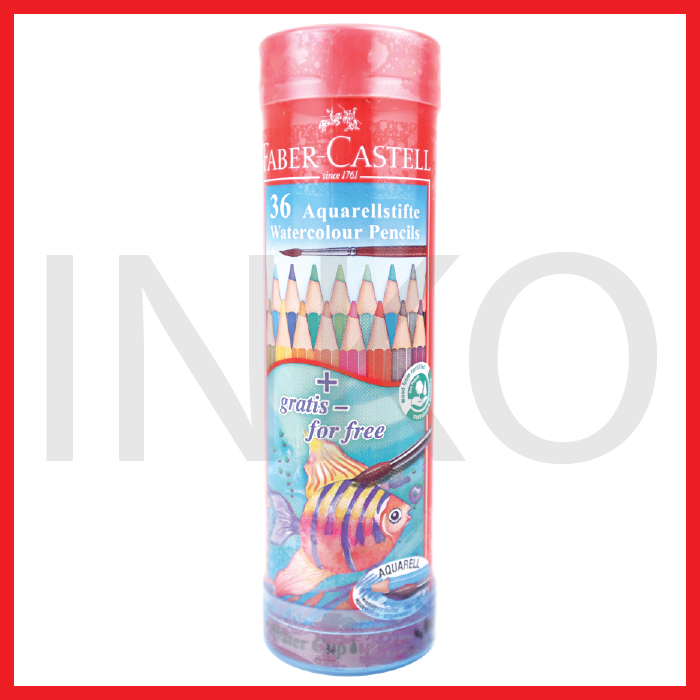 

FABER CASTELL WATERCOLOUR PENCILS IN ROUND TIN 36L
