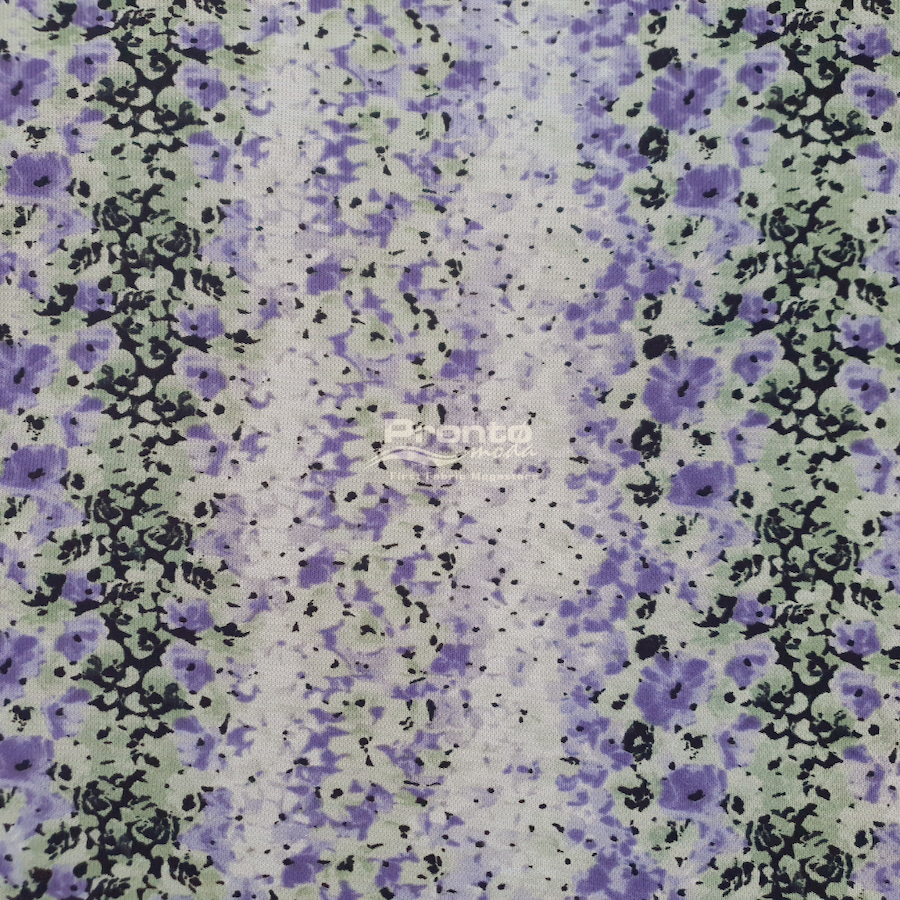 Tulle Stretch Off White Motif Floral