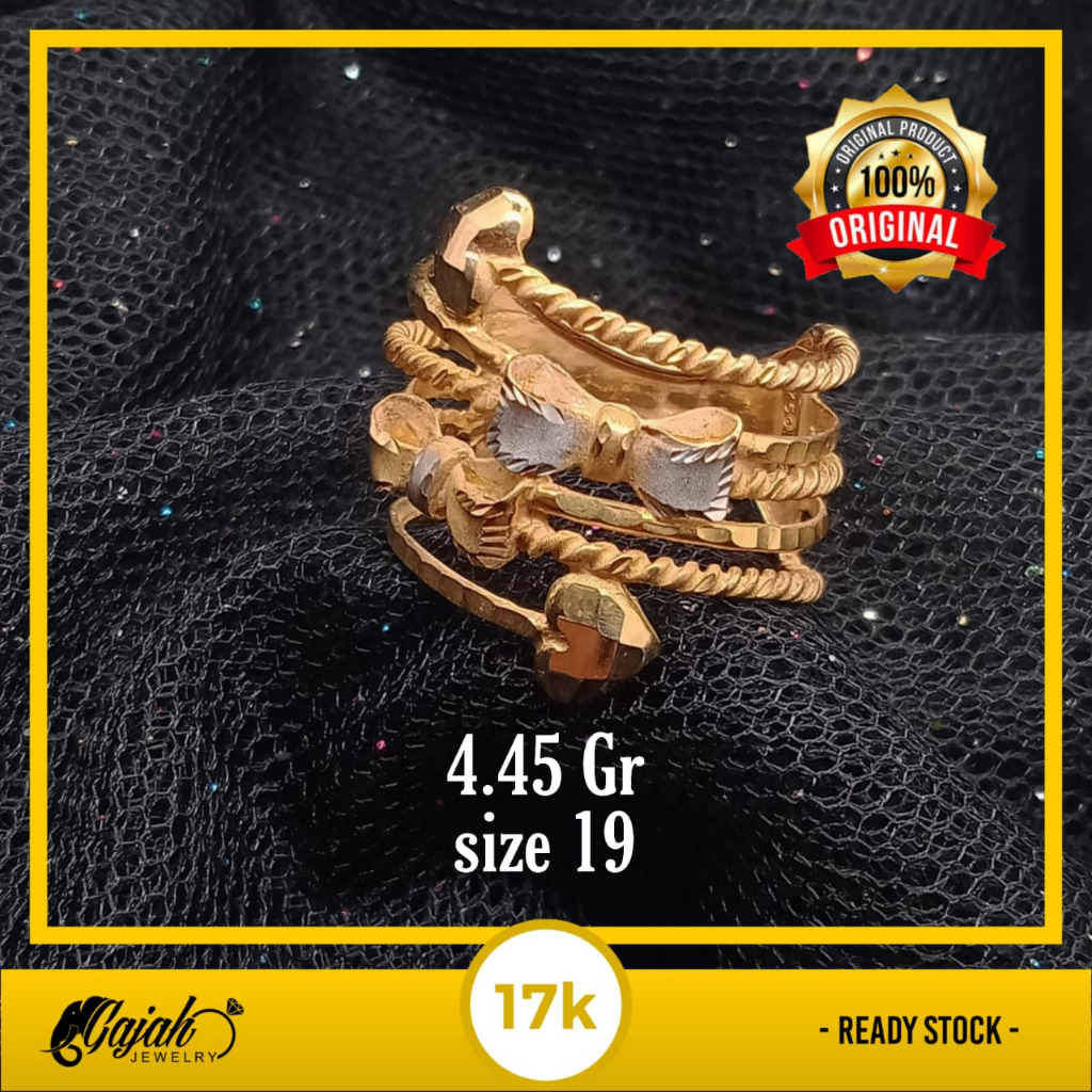 Cincin Emas 17K - 4.45 Gr Kadar 750 - 4781