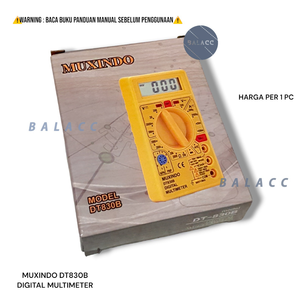 Multimeter Avometer Multitester Digital Muxindo DT-830B