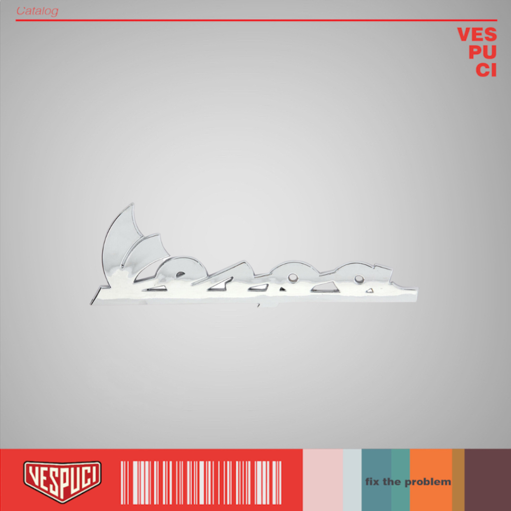 Emblem Logo Pelindung Kaki Depan (Legshield) Badge Vespa Legshield For Vespa ET4 ET2 Original Piaggi