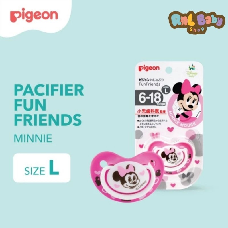 Pigeon Pacifier Fun Friends Disney Mickey &amp; Minnie - Empeng Bayi