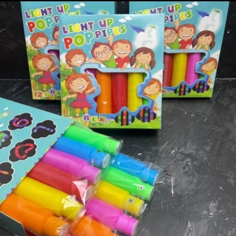 Pop Light Pop Pipes Tube Led Mainan Viral