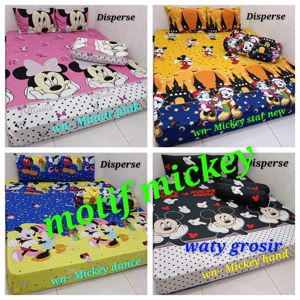 Waty grosir sprei MOTIF MINNIE sprei anak sarban sargul serasi cek motif