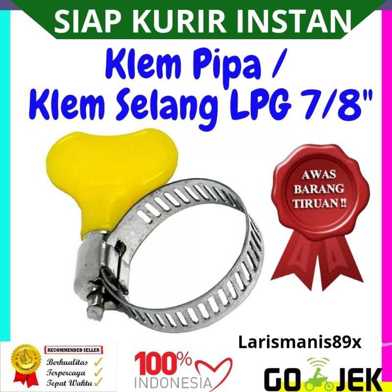 GEMUK Klem Selang Gas Lpg / Klem Selang Air / Klem Pengunci Selang Cincin / Klem Selang Gas Anti