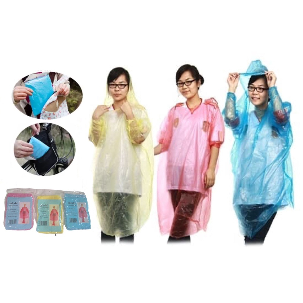 TERMURAH JAS HUJAN SEKALI PAKAI BUANG PLASTIK PELINDUNG DIRI ANTI AIR PLASTIC PONCO MANTEL DISPOSABL