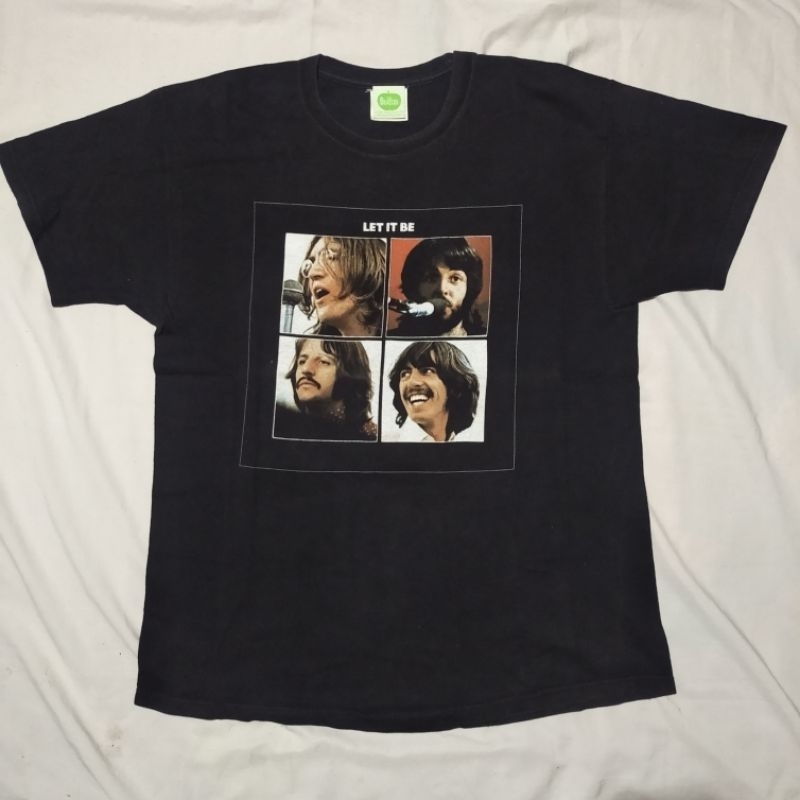 baju kaos band second the beatles vintage