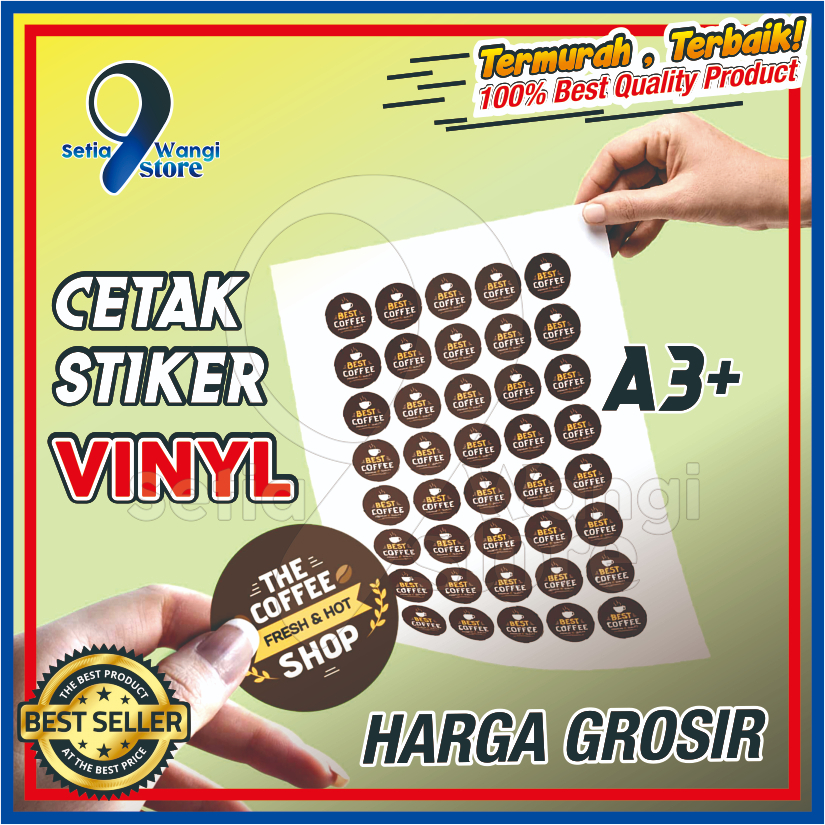 

Stiker Vinyl Stiker Label Stiker Anti Air Custom Free Desain