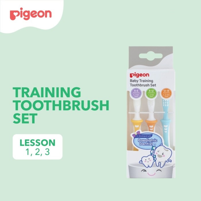 Pigeon training toothbrush set