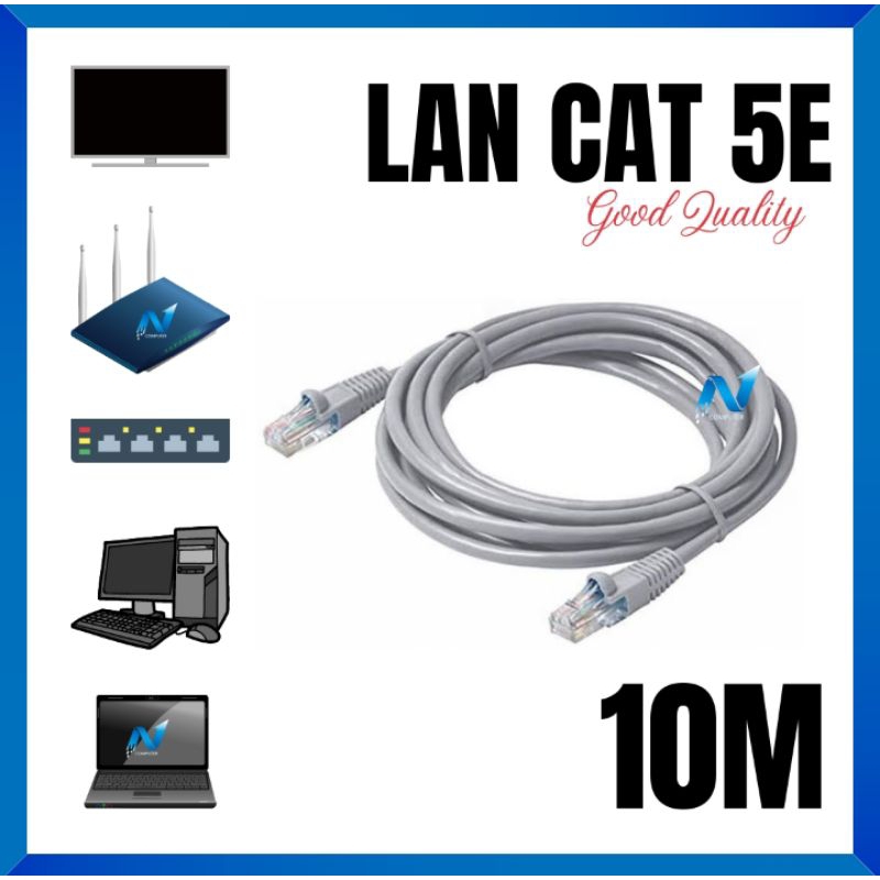 KABEL LAN SIAP PAKAI PANJANG 10M GOOD QUALITY