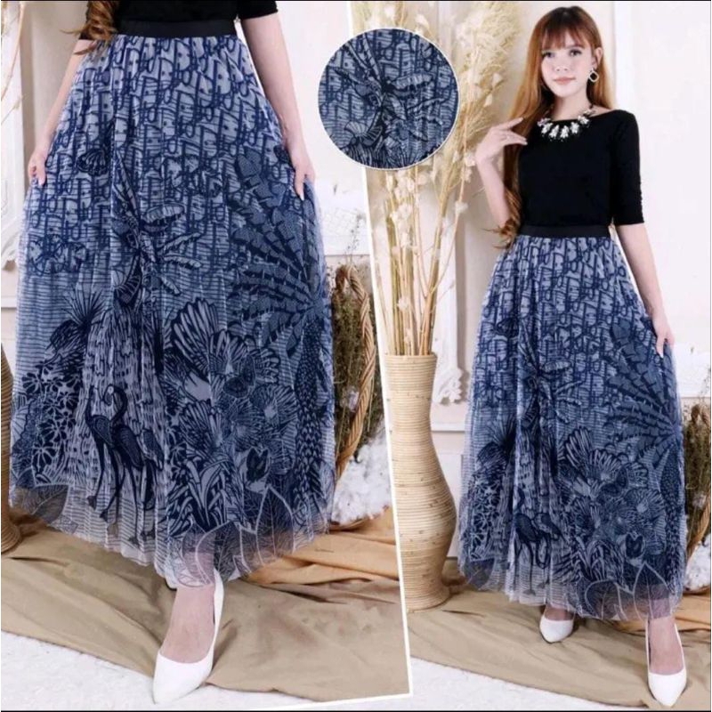 REALPIC ROK TUTU  DIORA PURING MOTIP DOR IMPORT/ROK TUTU WANITA DEWASA//ROK PANJANG HIJAB