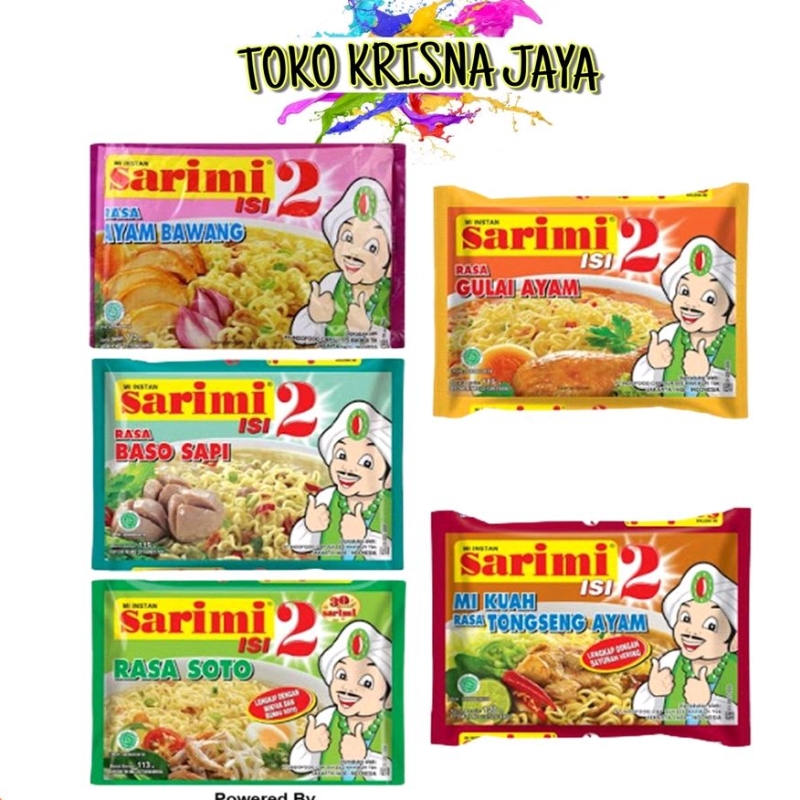

MIE INSTAN SARIMI ISI 2 RASA AYAM BAWANG | SOTO | BASO SAPI | TONGSENG AYAM NETTO 115 G X 5 PCS