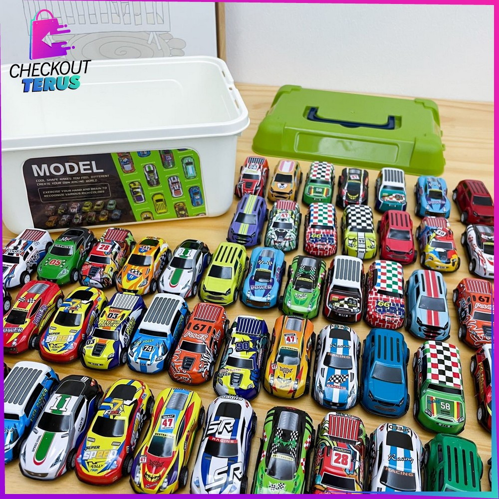 CT M314 Mainan Mobil Balap Mini Pull Back Colorfull 30PCS Set Container Box Car Toys Mini Sport Car Mobil Mobilan Balap Racing Anak