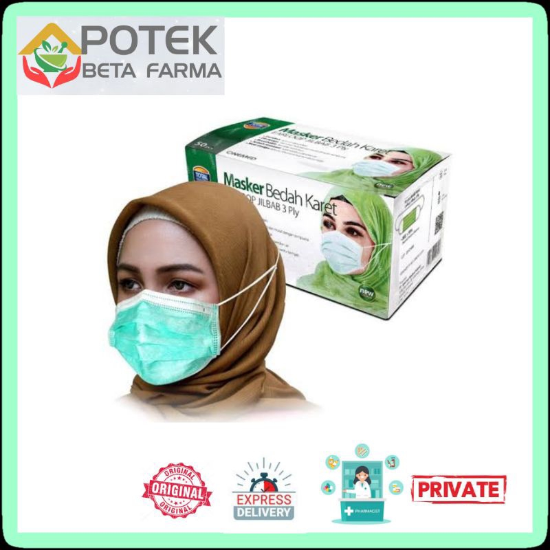 Masker Onemed / Masker Earloop / Masker Hijab