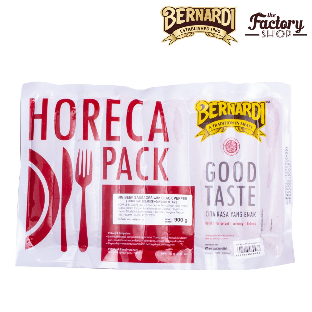 

BERNARDI HORECA PACK SOSIS JUMBO BLACKPEPPER