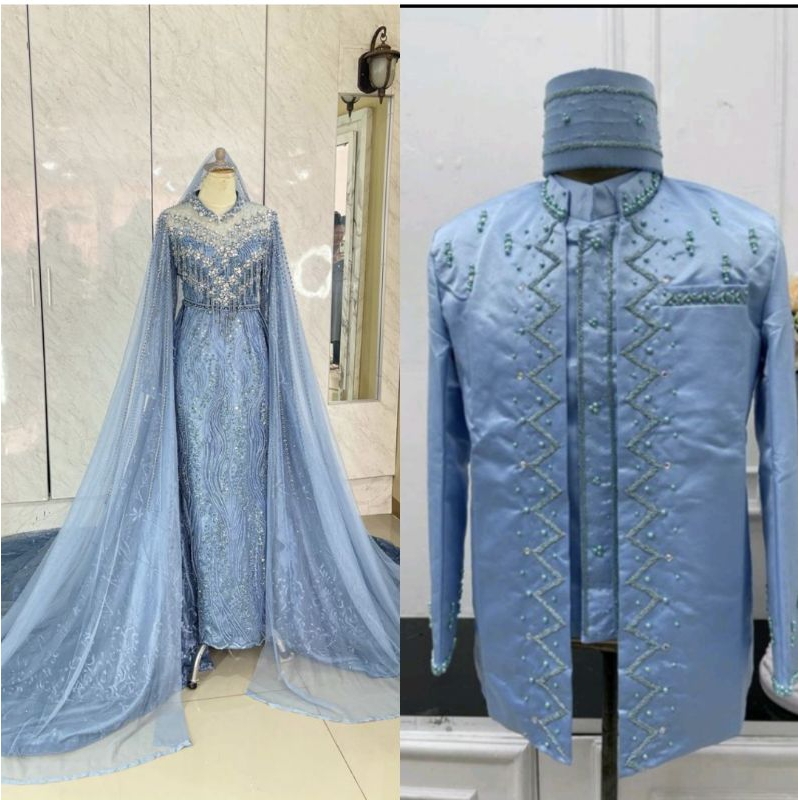 GAUN COUPLE EKONOMIS//GAUN WEDDING TERMURAH SLIM BEREKOR MODERN 2021//BESKAP