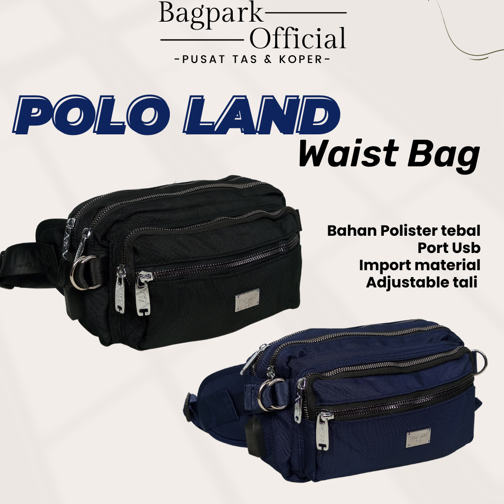 Tas Waistbag Pria Polo Land Tas Pinggang Pria Tas Selempang Import Tas Pinggang Pria Tas Jalan Pria Polo Murah Usb Sport