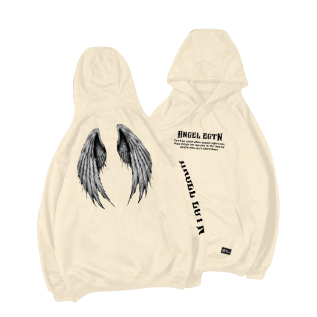 Hoodie Angel Art EgtnSomnium Original (L XL) Basic Hoodie Pullover Full Motif Premium Distro Hoodie 