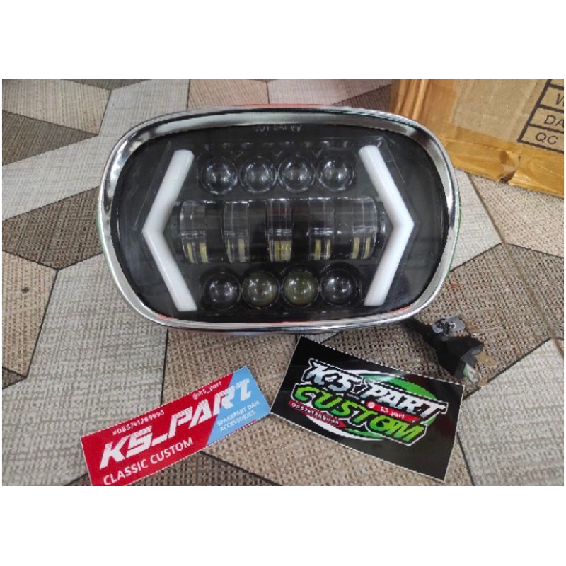 lampu depan daymaker custom castom Vespa Px PS exclusive murah