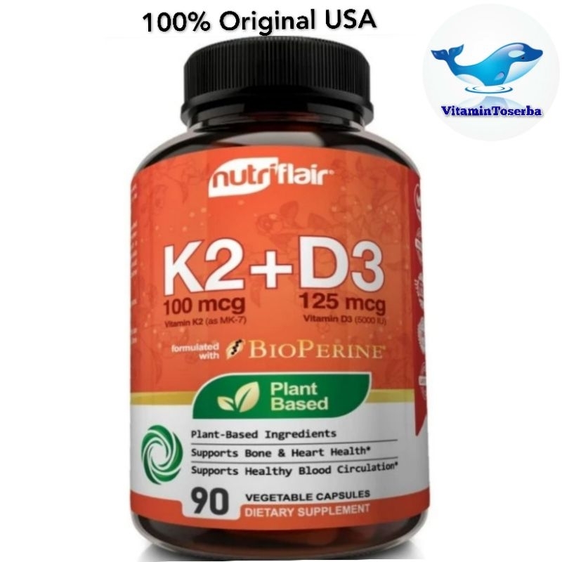 NutriFlair Vitamin K2 + D3 90 Capsules