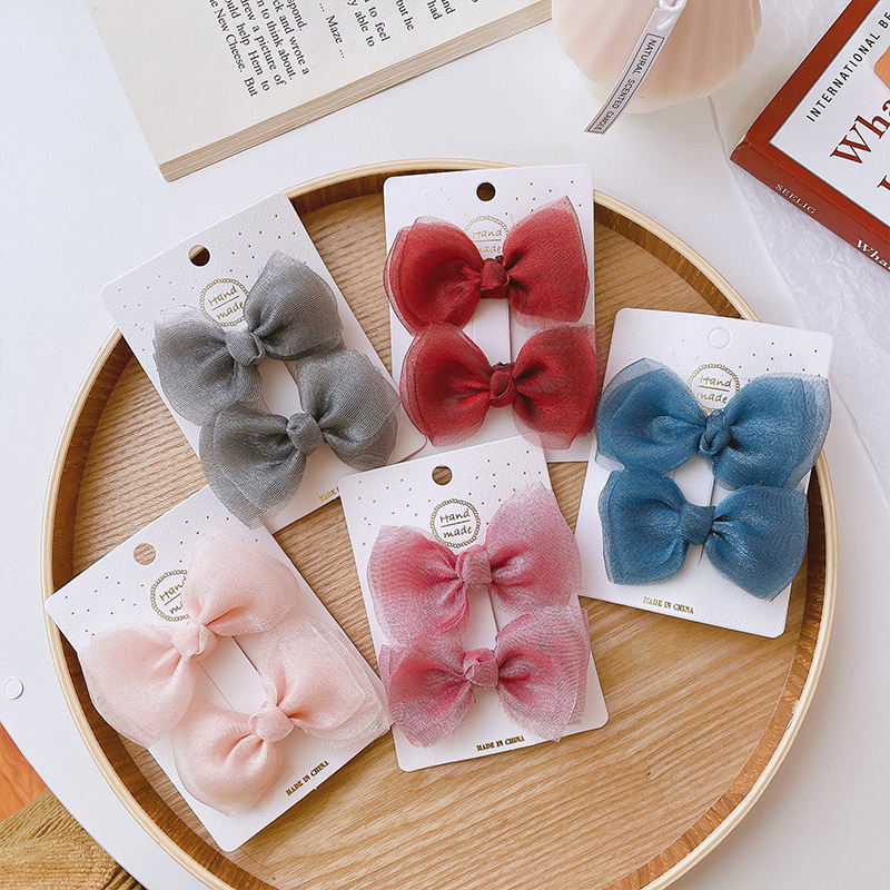 COD❤️2pcs/set Jepit Rambut Pita Kupu-kupu Anak Gadis Perempuan Glitter Lucu Gaya Korea Import Hair clip