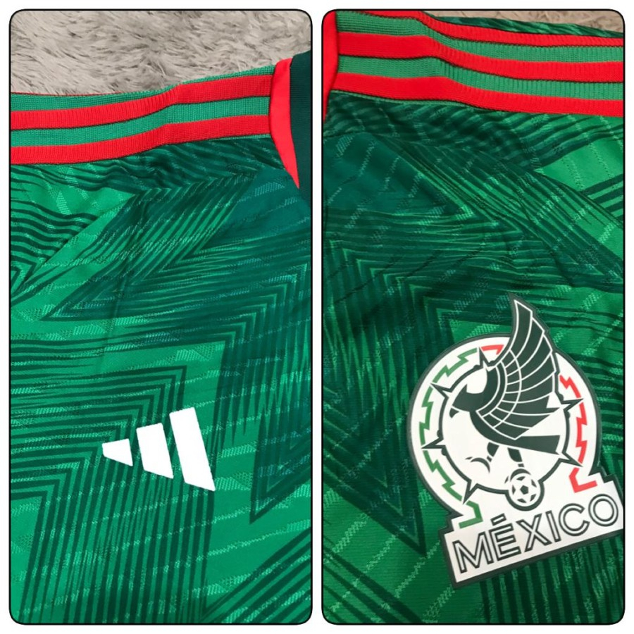 Jersey bola mexico home player issue 2022 - 2023 grade ori import