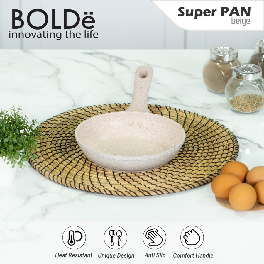 BOLDe Wajan / Super Fry Pan Beige 18cm