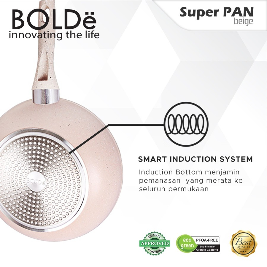 BOLDe Wajan / Super Fry Pan Beige 18cm