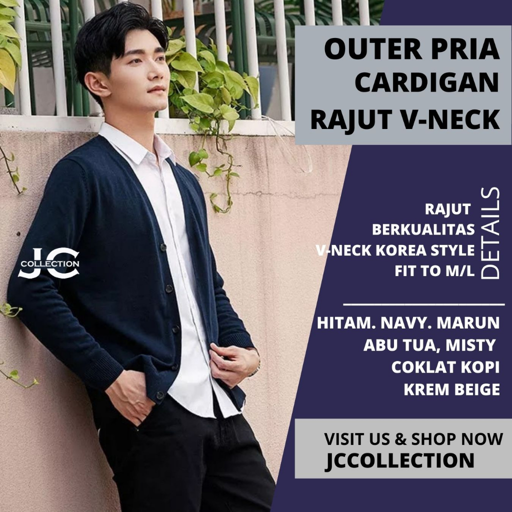 Cardigan Pria Rajut Premium Combed Riko  - JCCollections