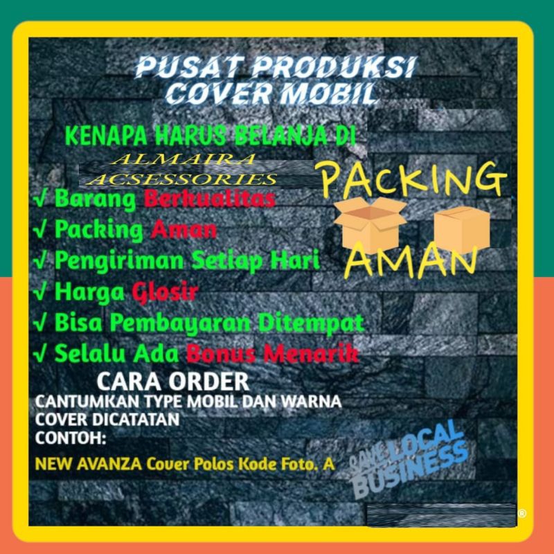 COVER MOBIL/SARUNG MOBIL AVANZA,RUSH,ERTIGA,XPANDER,LGX,CRV,INNOVA,SIGRA,MOBILIO,HRV,BRV,CALYA,,DLL