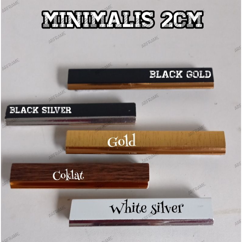 BATANGAN PIGURA MINIMALIS 2CM PANJANG 1meter//pigura ecer/batangan pigura