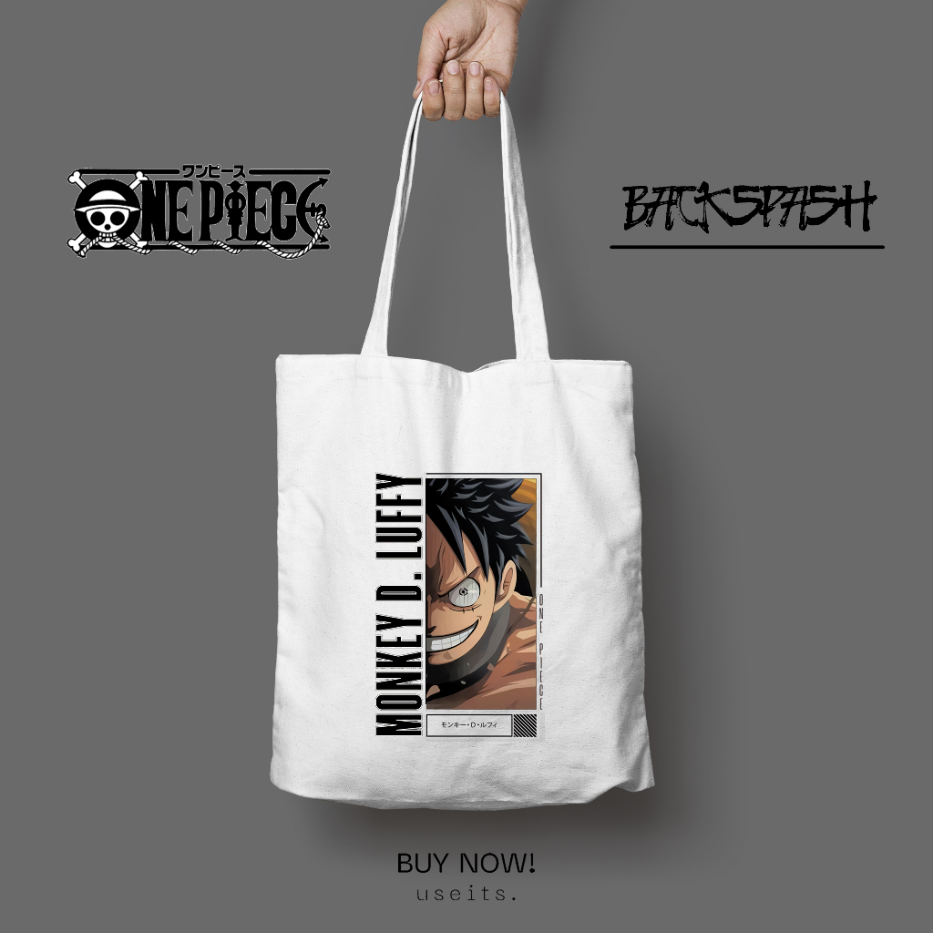 Totebag Tas Anime One Piece Luffy Shanks Pria Wanita - ONE PIECE