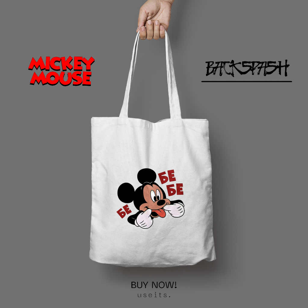 Tas Totebag Mickey Mouse Kartun Pria Wanita